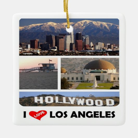 zUS169ロサンゼルス大好きモザイク セラミックオーナメント (正面)