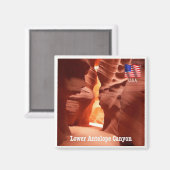 zUS191 ANTELOPE CANYON，アリゾナ，アメリカ，冷蔵庫 マグネット (正面/裏面)