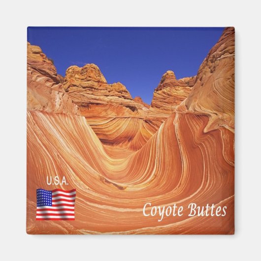 zUS194 COYOTE BUTTES，アリゾナ，アメリカ，冷蔵庫 マグネット (正面)