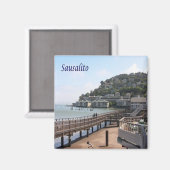 ZUS195 SAUSALITO，カリフォルニア，アメリカ，冷蔵庫 マグネット (正面/裏面)
