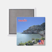 zUS197 SAUSALITO、Panorama、California、冷蔵庫 マグネット (正面/裏面)
