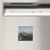 zUS201 SANTA MONICAビーチ、カリフォルニア、冷蔵庫 マグネット (インサイチュ (食洗機))