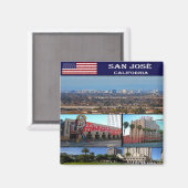 zUS202 SAN JOSE'モザイク，カリフォルニア州，冷蔵庫 マグネット (正面/裏面)