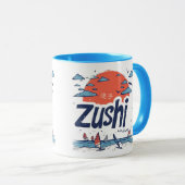 Zushi Japan Illustrated Coastal Travel Mug マグカップ (正面右)