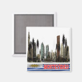 zUY012 MONTEVIDEO,ウルグアイ,アメリカ,冷蔵庫 マグネット (正面/裏面)