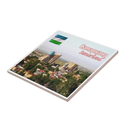 zUZ004 SAMARKAND，ウズベキスタン，アジア， タイル (側面)