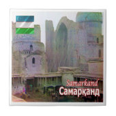 zUZ007 SAMARKAND, Bibi-Khanym Mosque, タイル (正面)