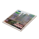 zUZ007 SAMARKAND, Bibi-Khanym Mosque, タイル (側面)