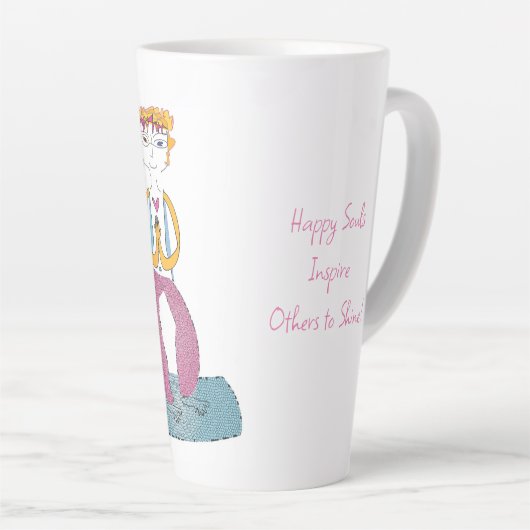 Zuzu - Happy Souls他のインスパイア人がマグを輝く カフェラテマグ (右アングル)