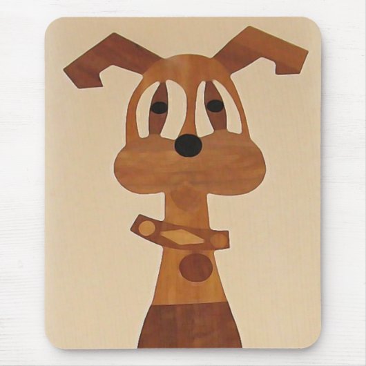 ZV-かわいくファンキーな犬のmousepad マウスパッド (正面)
