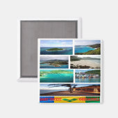 zVC003 SAN VINCENTおよびGRENADINE、モザイク、冷蔵庫 マグネット (正面/裏面)