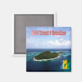 zVC008 SAN VINCENTおよびGRENADINE、冷蔵庫 マグネット (正面/裏面)