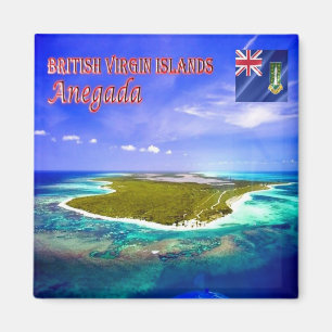 zVG008 ANEGADA、英国ヴァージン諸島、冷蔵庫 マグネット