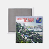 zVG011 ROAD TOWN，英国ヴァージン諸島，冷蔵庫 マグネット (正面/裏面)