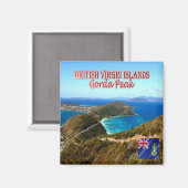 ZVG014 GORDA PEACK、英国ヴァージン諸島、冷蔵庫 マグネット (正面/裏面)