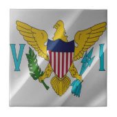 zVI002ヴァージン諸島,なびく国旗,アメリカ, タイル (正面)