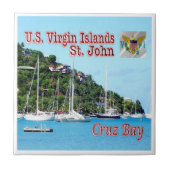zVI009 SAINT JOHN Cruz Bay,ヴァージン諸島， タイル (正面)