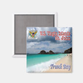 zVI010セントジョン，トランクベイ，ヴァージン諸島，冷蔵庫 マグネット (正面/裏面)