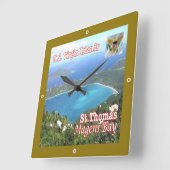 zVI012 SAINT THOMAS, Magens Bay,ヴァージン諸島， スクエア壁時計 (傾斜)