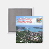 zVI015 CHARLOTTE AMALIE、ヴァージン諸島、冷蔵庫 マグネット (正面/裏面)