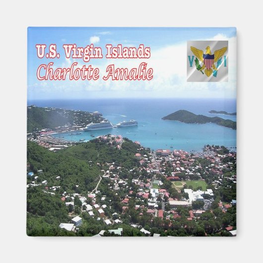zVI015 CHARLOTTE AMALIE、ヴァージン諸島、冷蔵庫 マグネット (正面)