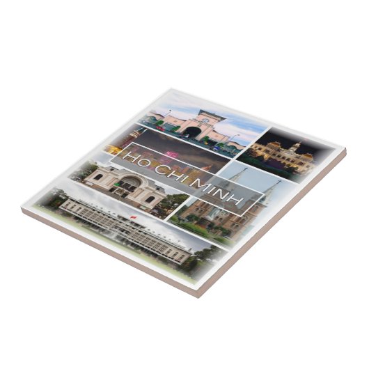 zVN004 HO CHI MINH，モザイク，ベトナム，アジア タイル (側面)