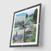 zVN012 VIETNAM, Mosaic, Asia, スクエア壁時計 (傾斜)