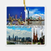 zVN013 HO CHI MINHシティサイゴン,モザイク, セラミックオーナメント (正面)