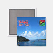 zVU004ポートヴィラ，自然港，バヌアツ，冷蔵庫 マグネット (正面/裏面)