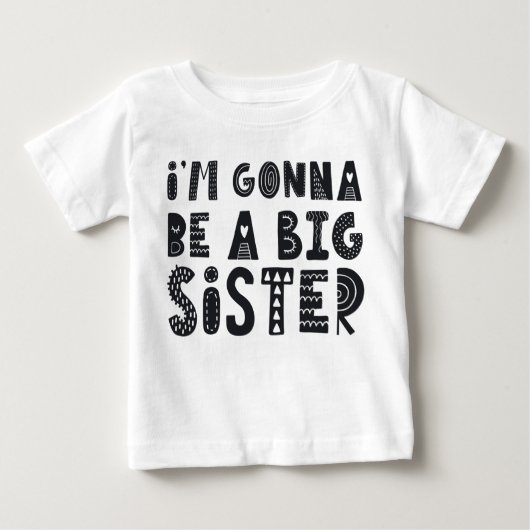 Zwanger: I'm gonna be a big sister ベビーTシャツ (正面)