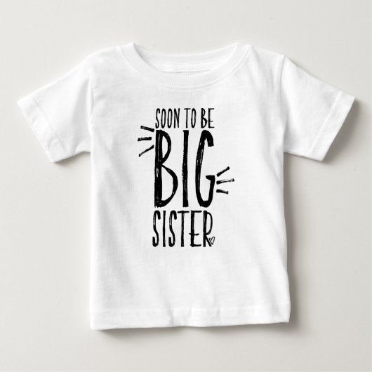 Zwanger: Soon to be BIG sister ベビーTシャツ (正面)