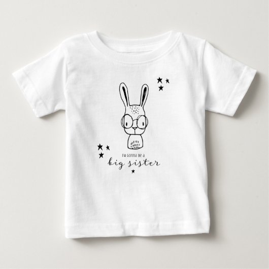 Zwangerschap: I'm gonna be a big sister ベビーTシャツ (正面)