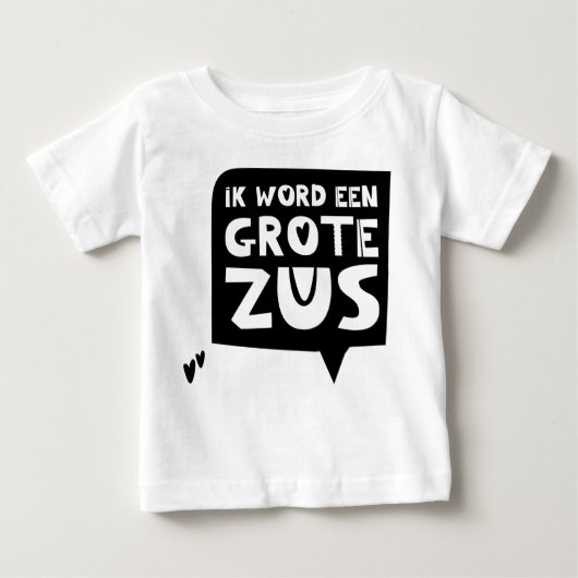 Zwangerschapsaankondiging: Ik word een grote zus ベビーTシャツ (正面)