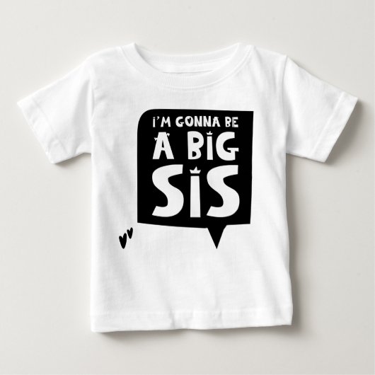 Zwangerschapsaankondiging: I'm gonna be a big sis ベビーTシャツ (正面)