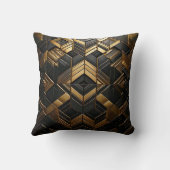 Zwart goud bling  クッション (裏面)