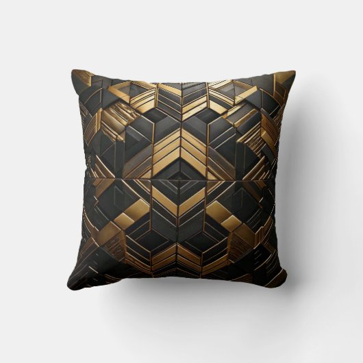 Zwart goud bling  クッション (裏面)