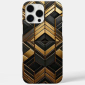 Zwart goud bling retro Case-Mate iPhoneケース (裏面)