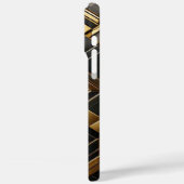 Zwart goud bling retro Case-Mate iPhoneケース (裏面 / 左)