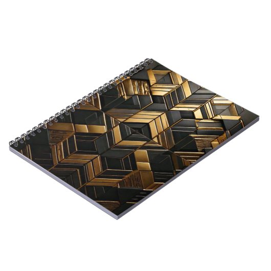 Zwart goud retro  ノートブック (左側)