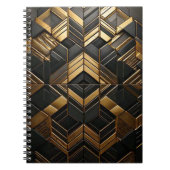 Zwart goud retro  ノートブック (正面)