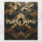 Zwart Goud Voedsel en Dranken Etiketten Set ワインラベル (シングルラベル)