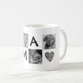 Zwart wit foto mok voor oma of opa コーヒーマグカップ (正面右)