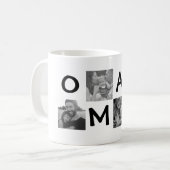 Zwart wit foto mok voor oma of opa コーヒーマグカップ (正面左)