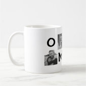 Zwart wit foto mok voor oma of opa コーヒーマグカップ (左)