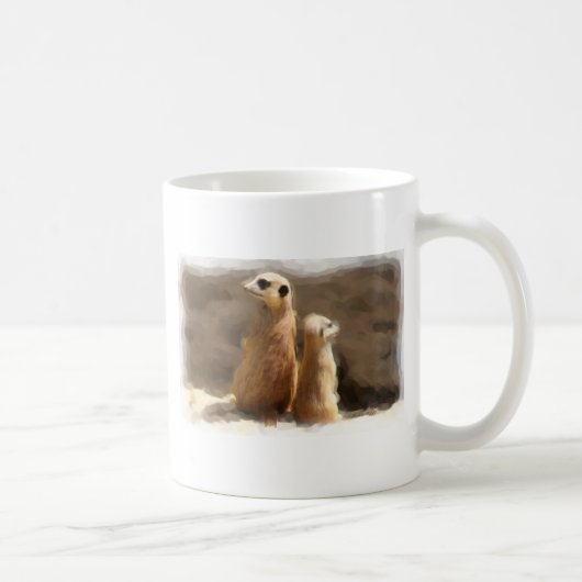 Zwei Erdmaennchen コーヒーマグカップ (右)