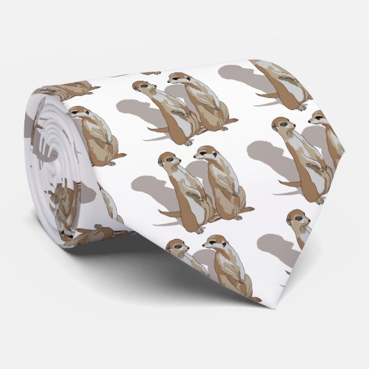 zwei Erdmännchen mit Schatten ネクタイ (ロール)