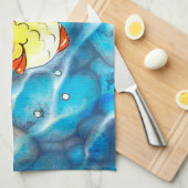 Zwei fröhliche Fische キッチンタオル (四つ折り)