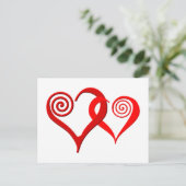 zwei Herzen Verflochten 2ハート ポストカード (スタンド正面)