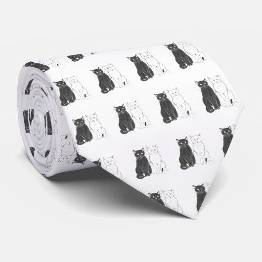 Zwei Katzen ネクタイ (ロール)