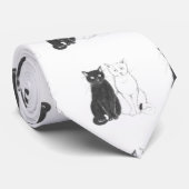 Zwei Katzen ネクタイ (ロール)